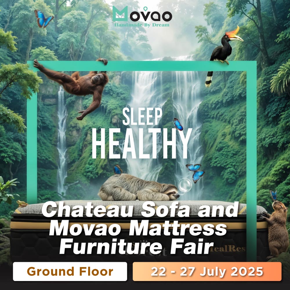 Chateau Sofa and Movao Mattress Furniture Fair